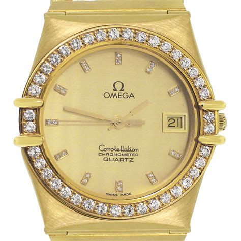 omega constellation 18k gold watch price